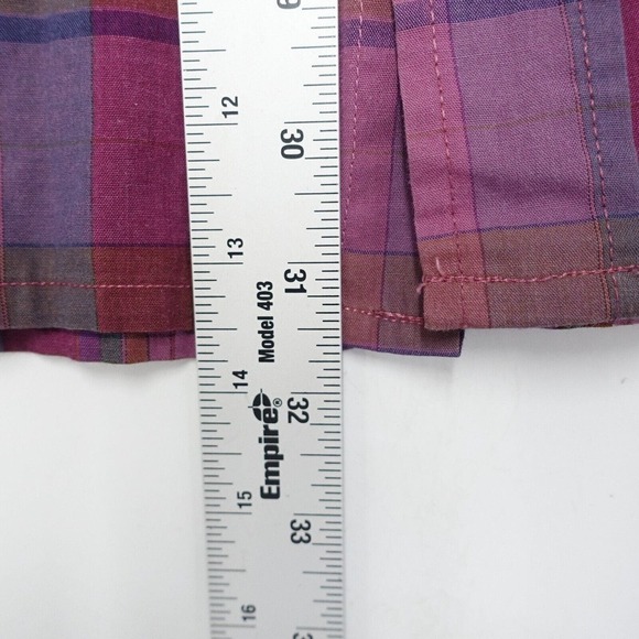 Samsons Shirt Men's Big 2X Multicolor Plaid Cotton Front Pockets Fit Button-Up - Picture 6 of 8